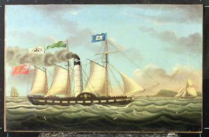 Steam-pakken "Saint Patrick" On The Liverpool To Dublin Run, 1827 av Miles Walters