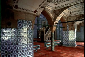 Innvendig utsikt over Rustem Pasha-moskeen (1560-1564)