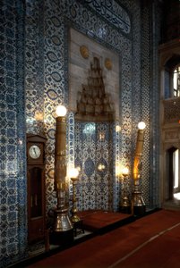 Innvendig utsikt over Rustem Pasha-moskeen (1560-1564)