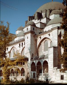 Utsikt over Suleymaniye-moskeen (1550-1557)