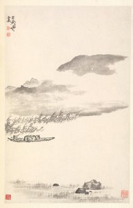 Elvelandskap, 1788. av Min Zhen