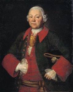 Portrett av grev Ivan Terentievich Meshchersky, 1756 av Mina Lukich Kolokolnikov