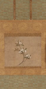 En gren av pæreblomster (blekk og farge på papir) av Ming Dynasty Chinese School