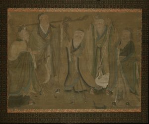 Fem vismenn, 1400-begynnelsen av 1500-tallet av Ming Dynasty Chinese School