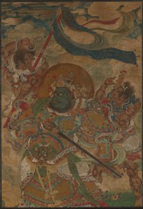 Himmelske kong Virudhaka av Ming Dynasty Chinese School