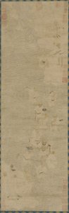 Luohan krysser en elv, 1500-1600-tallet (blekk og farge på papir)