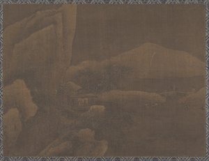 Snølandskap (albumblad; blekk og hvitt pigment på silke) av Ming Dynasty Chinese School