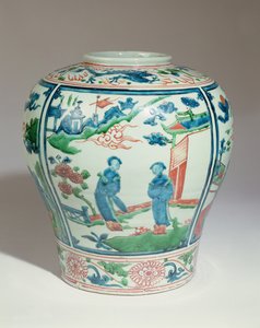 Swatow polykrom oviform krukke, sent på 1500-tallet (keramikk)