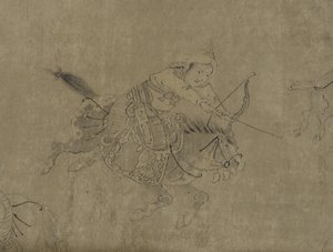 Cai Wenjis fangenskap, 1300-1400-tallet (blekk på papir)