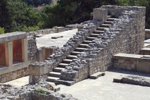 Orientalsk del av palasset til kong Minos på Knossos mellom dronningen megaron og den sentrale domstolen. Kreta. 1600-1450 f.Kr av Minoan