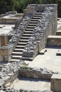 Orientalsk del av palasset til kong Minos på Knossos mellom dronningen megaron og den sentrale domstolen. Kreta. 1600-1450 f.Kr av Minoan