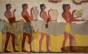 Rekonstruksjon av prosesjonfresken av Minoan