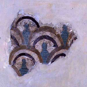 Spiralbånd og blomster fra Knossos, Kreta, ca. 1500 f.Kr. (fresco) av Minoan