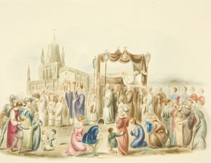Begravelse til William Canynges utenfor St Mary Redcliffe
