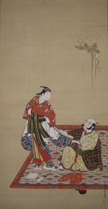 Samurai og Wakashu Bushi til wakashu, tidlig på 1700-tallet. av Miyagawa Issho