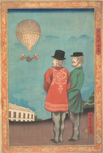 Bilde av en ballong, 1860. av Miyagi Gengyo