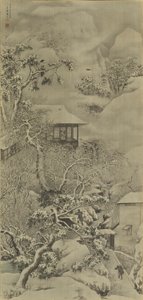 Snølandskap av Mochizuki Gyokusen