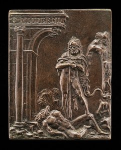 Hercules triumferende over Antaeus, slutten av 1400-tallet - begynnelsen av 1500-tallet. av Moderno