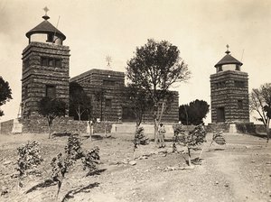 Building an Empire i den fascistiske tidsalder: Abyssinian Church, 09/05/1936 (s/hvitt-bilde) av Modestino Baldinetti