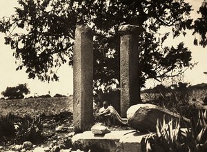 Bygge et imperium i den fascistiske tidsalderen: Axum forblir i Cohaito, 09.05.1936 (s/hvitt-bilde) av Modestino Baldinetti