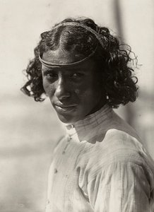 Bygge et imperium i den fascistiske tidsalderen: en fisker fra Massaua, 09.05.1936 (s/hvitt-bilde) av Modestino Baldinetti