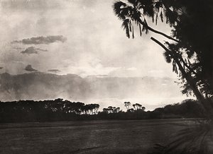 'Building an Empire' i den fascistiske tidsalderen: solnedgang på Gasc, 09.05.1936 (s/hvitt-bilde) av Modestino Baldinetti