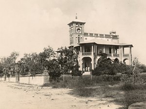 Bygge et imperium i den fascistiske tidsalderen: politistasjonen i Cheren, 09.05.1936 (s/hvitt-bilde) av Modestino Baldinetti