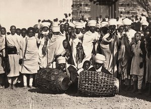 Building an Empire i den fascistiske tidsalderen: Mascal-festivalen, 09/05/1936 (s/hvitt-bilde) av Modestino Baldinetti