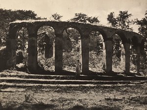 1Tempelet til kong Fasiladas i Gondar, Etiopia, 09.05.1936 (s/hvitt-bilde) av Modestino Baldinetti