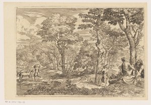Skoglandskap med satyrer Landskap etter Titian (serietittel)