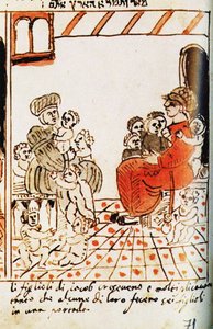 Forplantningen av israelittene i Egypt. The Codex Choumach Picture Pentateuch of Moses dal C av Moise del Castellazzo