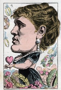 Portrait of Gabrielle Maria Krauss Austrian singer (1842-1906) av Moloch