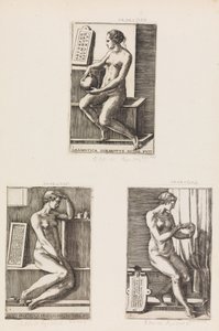 Aritmetikk, fra The Seven Liberal Arts, plate 4, 1544. av Monogrammist B