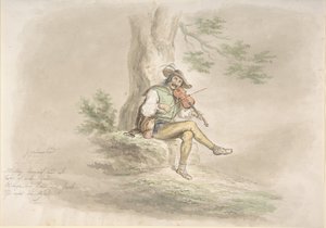 Sigøynerspelemann, 1858. av Monogrammist CG