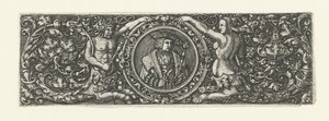 Frise med portrett av Maximilian I i en medaljong av Monogrammist LB (Nederlanden)