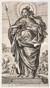 Jomfru Maria med krone og septer av Monogrammist s.W.