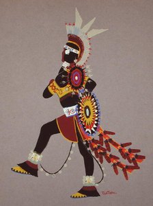 Warrior in Black (pochoir-trykk)