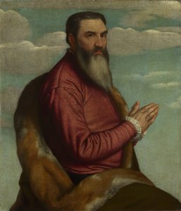 Bedemann med langt skjegg av Moretto da Brescia