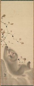 Monkey som henger på en gren, 1780.