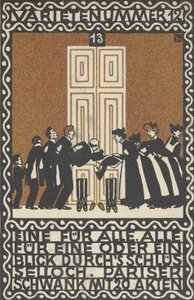 Variety Act 12: One for All, All for One or a Glimt through the Keyhole Varietenummer 1..., 1907. av Moritz Jung