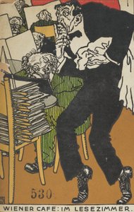 Wienerkafé: I lesesalen Wienerkafé: Im Lesezimmer, 1911.