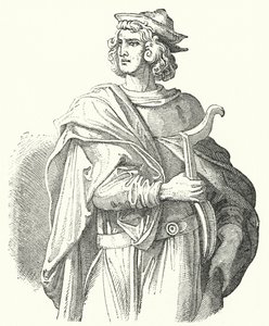 Walther von der Vogelweide , mellomhøytysk lyrisk poet (gravering) av Moritz Ludwig von Schwind