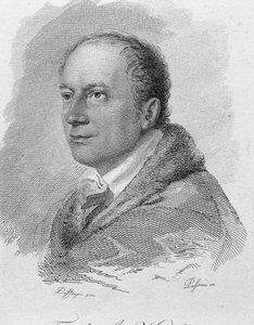 Portrett av Friedrich Kind, gravert av Passini (gravering) av Moritz Michael (after) Daffinger