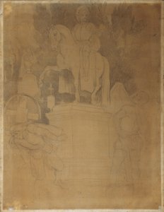Kirkegårdsscene fra Wolfgang Amadeus Mozarts opera "Don Giovanni" av Moritz Ludwig von Schwind