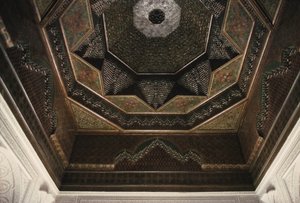 Kasbah of Thamiel glaoui, takdetalj (keramikk) av Moroccan School