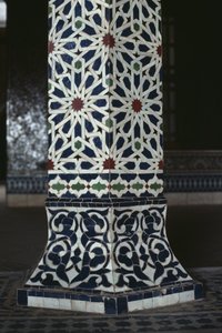 Kasbah of Thamiel glaoui, zellij fliser, detalj (keramikk)