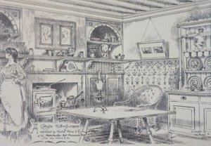 Entwurf für ein kleines Arbeiterhaus von Morris & Company