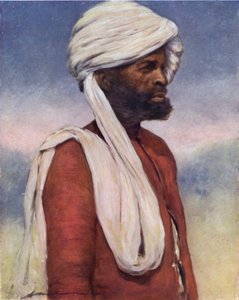 En holder fra Dhar (farge litho) av Mortimer Ludington Menpes