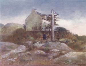 Et veikanthelligdom, Huelgoat (fargelitografi)
