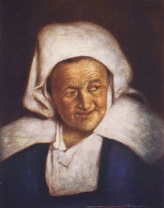 En gammel kvinne (fargelitografi) av Mortimer Ludington Menpes